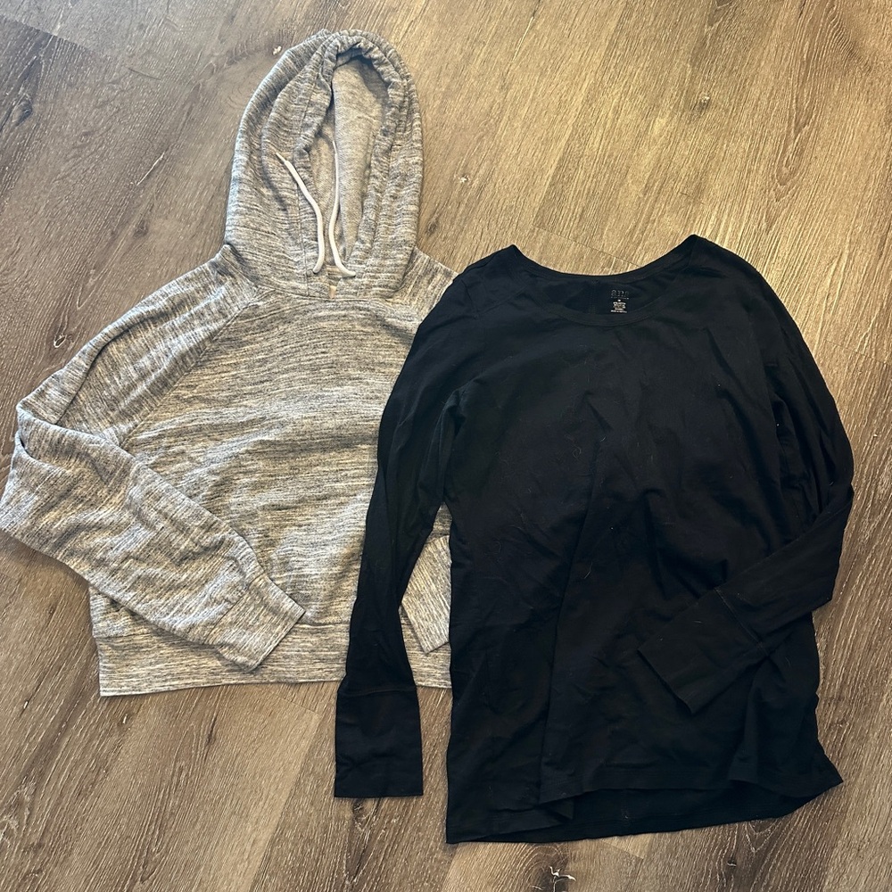 Women’s basics bundle sweatshirt hoodie and long sleeve shirt